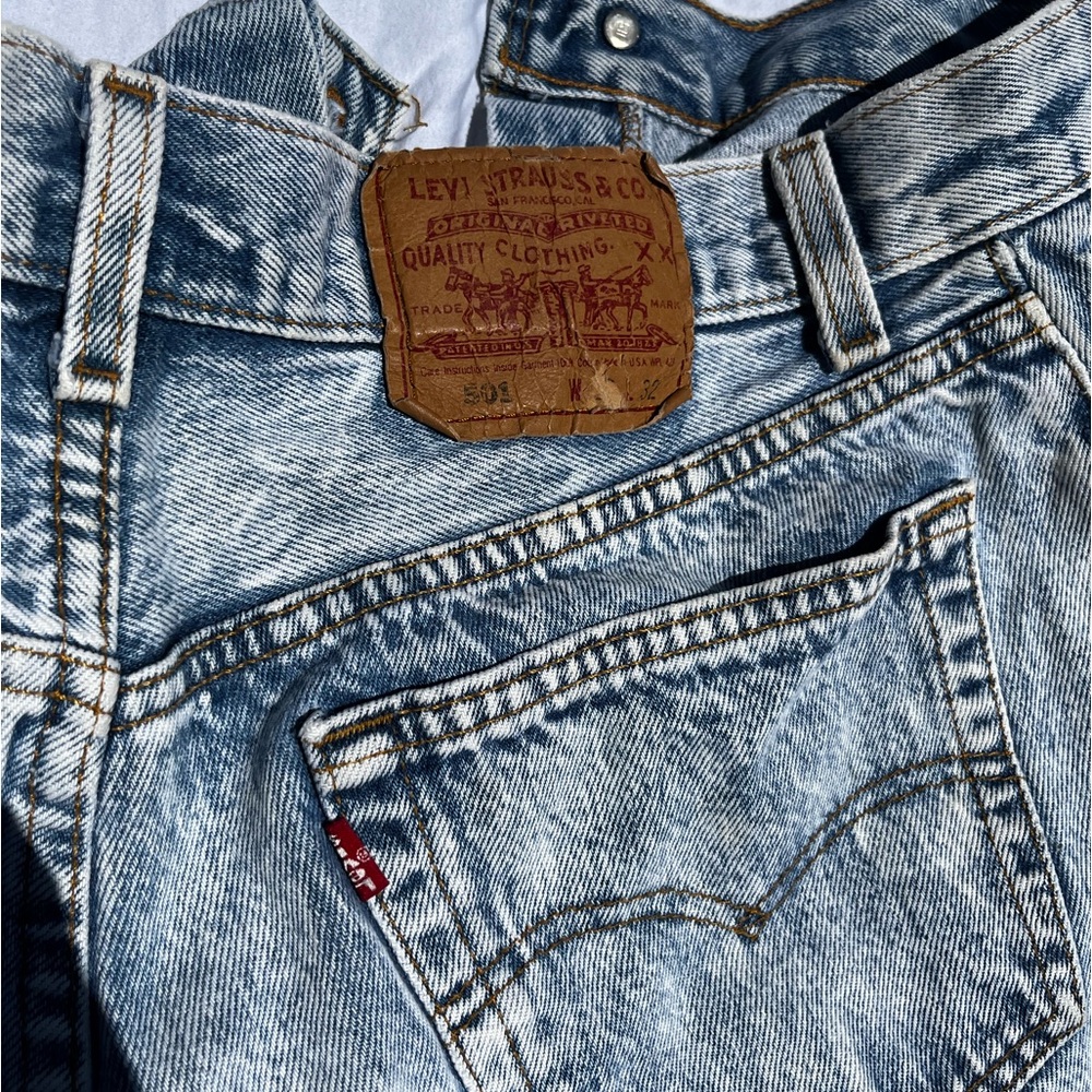 Levi’s distressed shorts